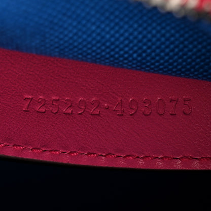 Gucci Calfskin GG Tennis Bi-Color Embossed Mini Duffle Bag Modern Fucsia Modern Blue 7 of 10