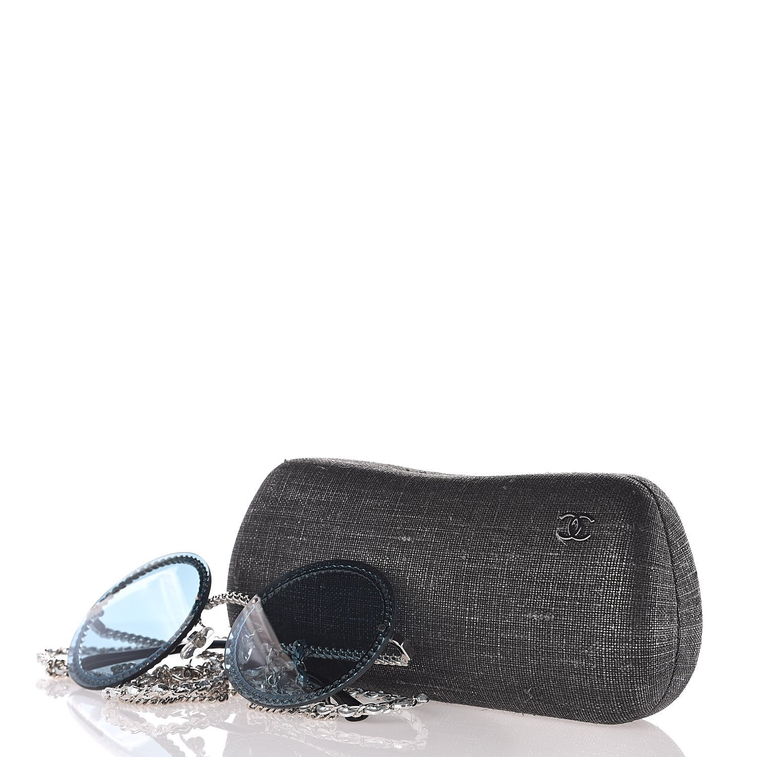 Chanel Chain Round Sunglasses 4245 Blue Silver 8 of 8