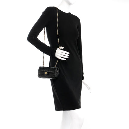 Chanel Lizard Square Quilted Extra Mini Flap Black 2 of 8