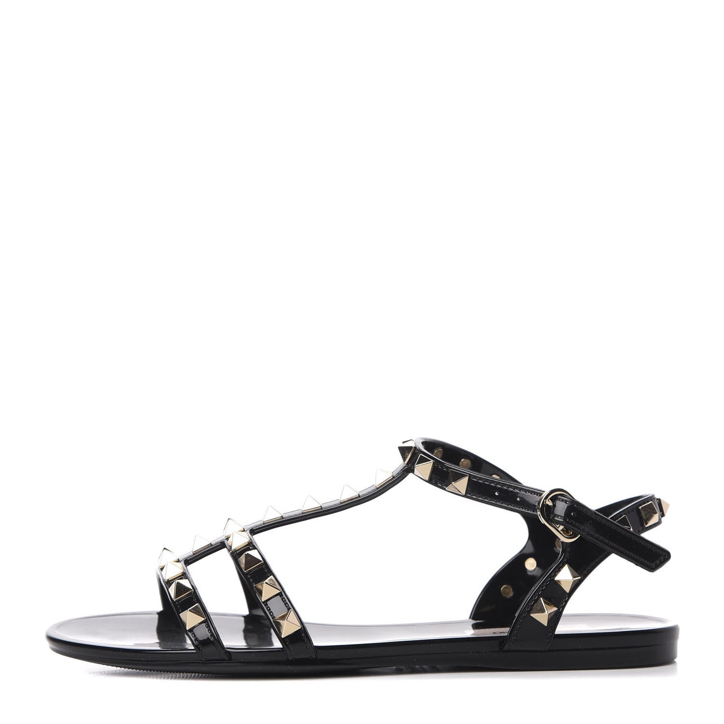 PVC Jelly Rockstud Caged Sandals 35 Black