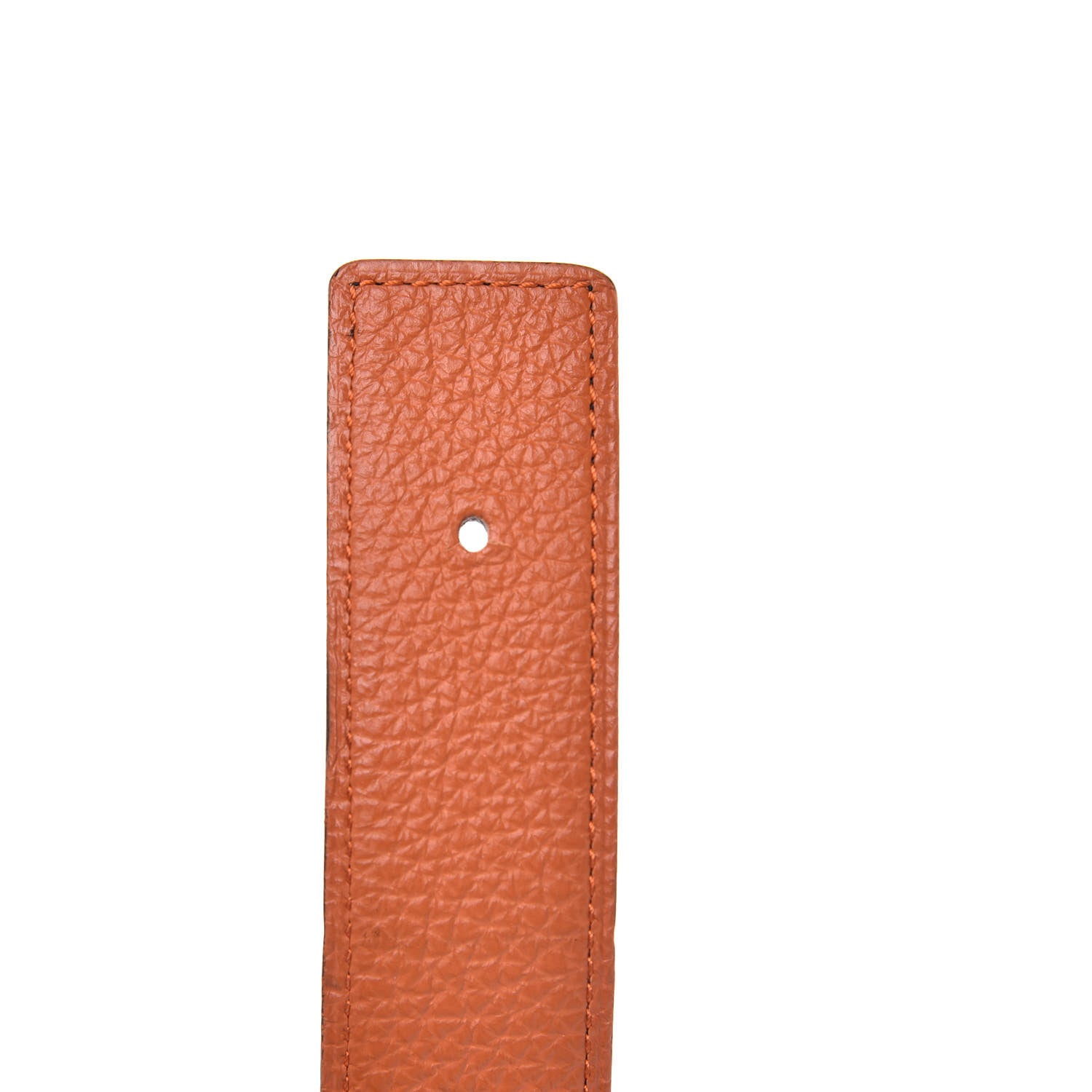 Hermes Box Togo 32mm Belt Strap 100 Black Orange 3 of 8