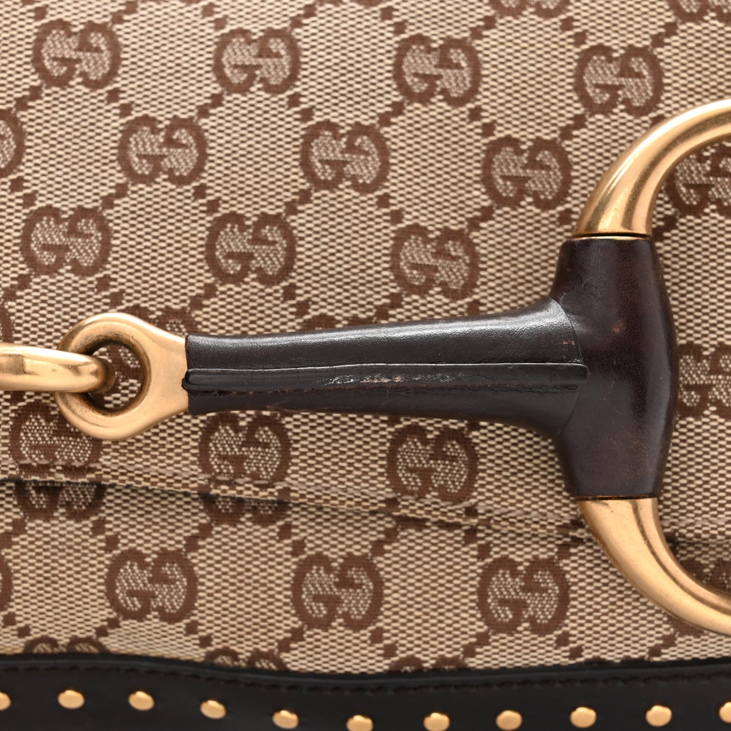Monogram Horsebit Clutch Dark Brown