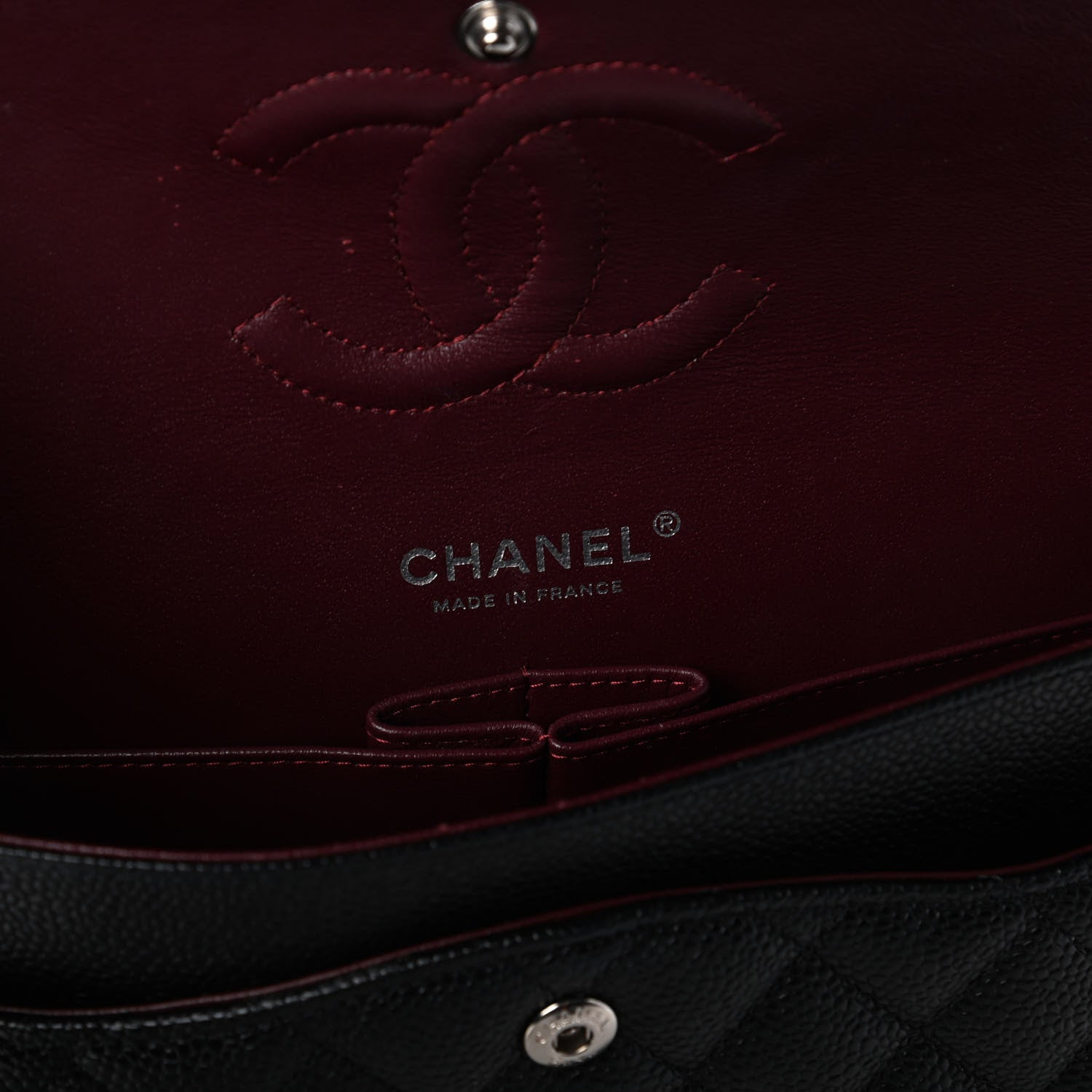 Chanel Caviar Quilted Medium Double Flap Black 8 of 11