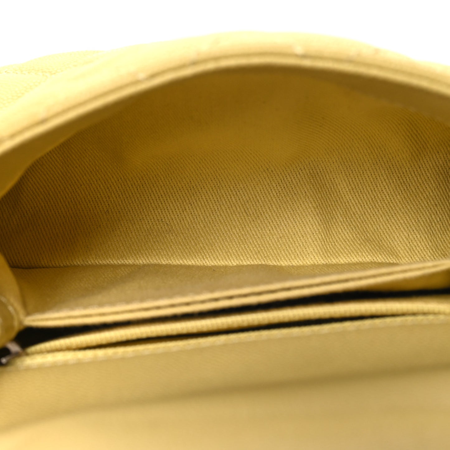 Caviar Quilted Incognito Extra Mini Coco Handle Flap Light Yellow