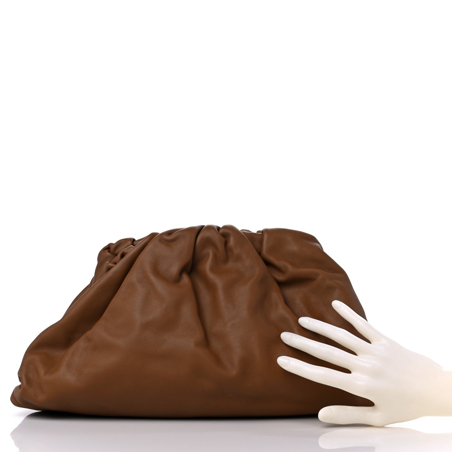 Smooth Butter Calf The Pouch Oversized Clutch Cammello