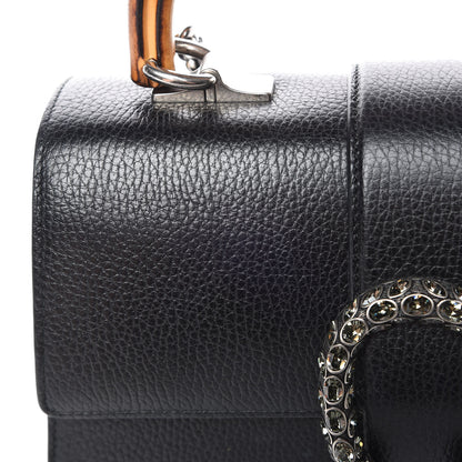 Gucci Dollar Calfskin Crystal Web Medium Dionysus Bamboo Top Handle Bag Black Black Diamond 11 of 11