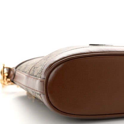Gucci GG Supreme Monogram Azalea Calfskin Retro Interlocking G Chain Shoulder Bag Beige Ebony Brown Sugar 8 of 9