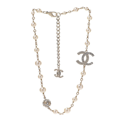 Chanel Pearl CC Short Necklace Gold 3 of 7