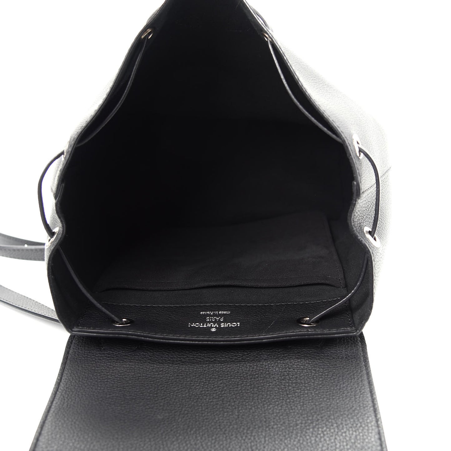 Calfskin Lockme Backpack Black