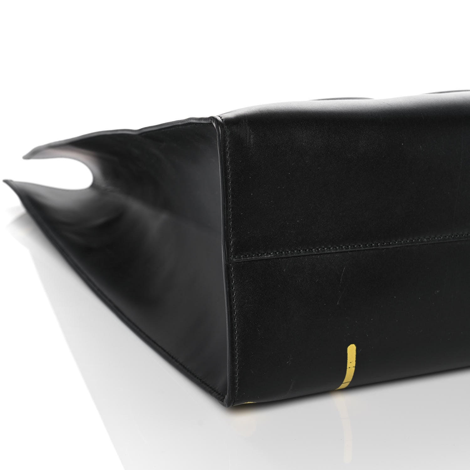 Gucci Calfskin GucciGhost Real Large XL Tote Black Yellow 8 of 9