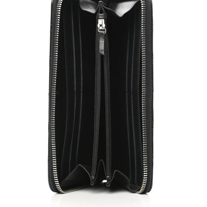 Chanel Patent Quilted Brilliant Zip Around Wallet Black 5 of 9