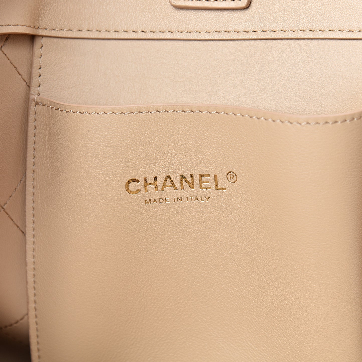 Calfskin Large Serial Shopper Tote Beige