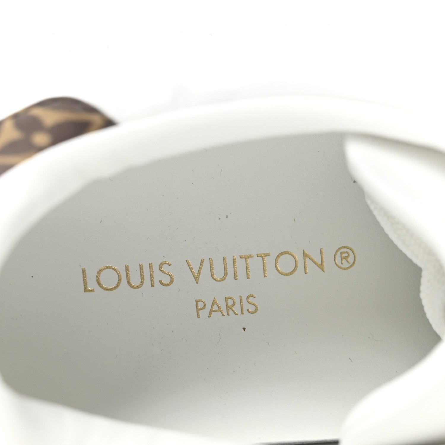 Louis Vuitton Lambskin Embossed Monogram Time Out Sneakers 37 White 8 of 10