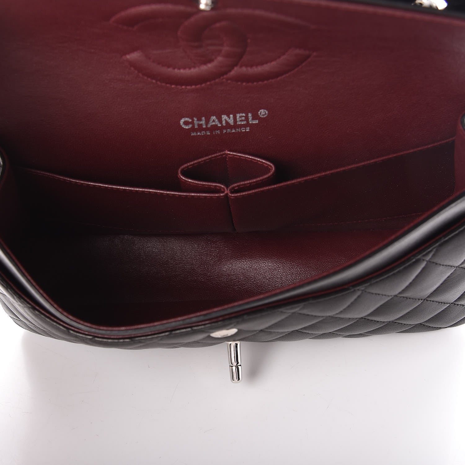 Chanel Lambskin Quilted Medium Double Flap Black 7 of 13