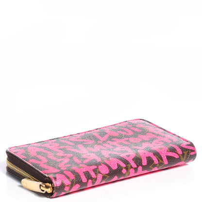 Louis Vuitton Monogram Graffiti Zippy Wallet Fuchsia 4 of 7