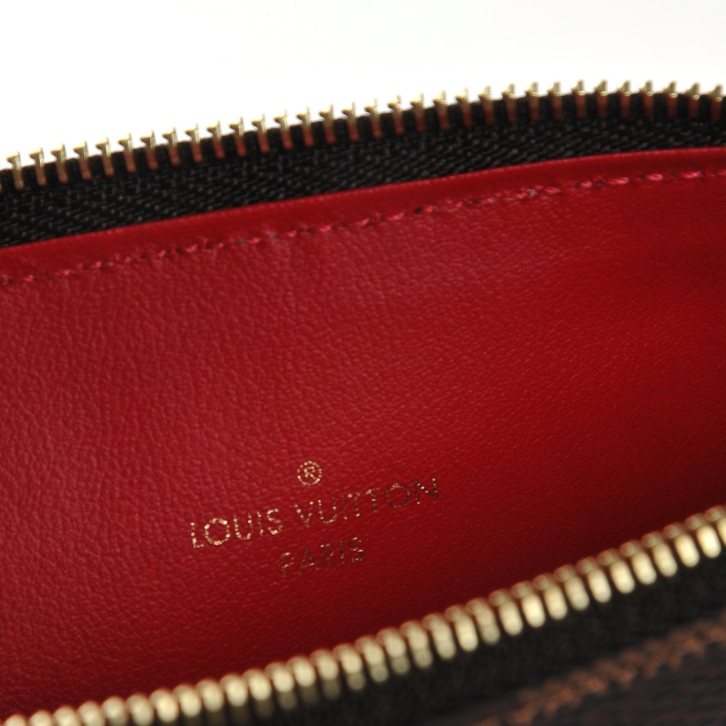 Damier Ebene Felicie Chain Wallet Zippered Insert