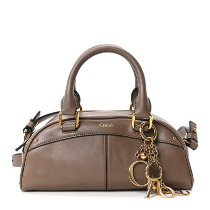 Chloe Calfskin Small Charms Bowling Bag Deep Taupe 1 of 11