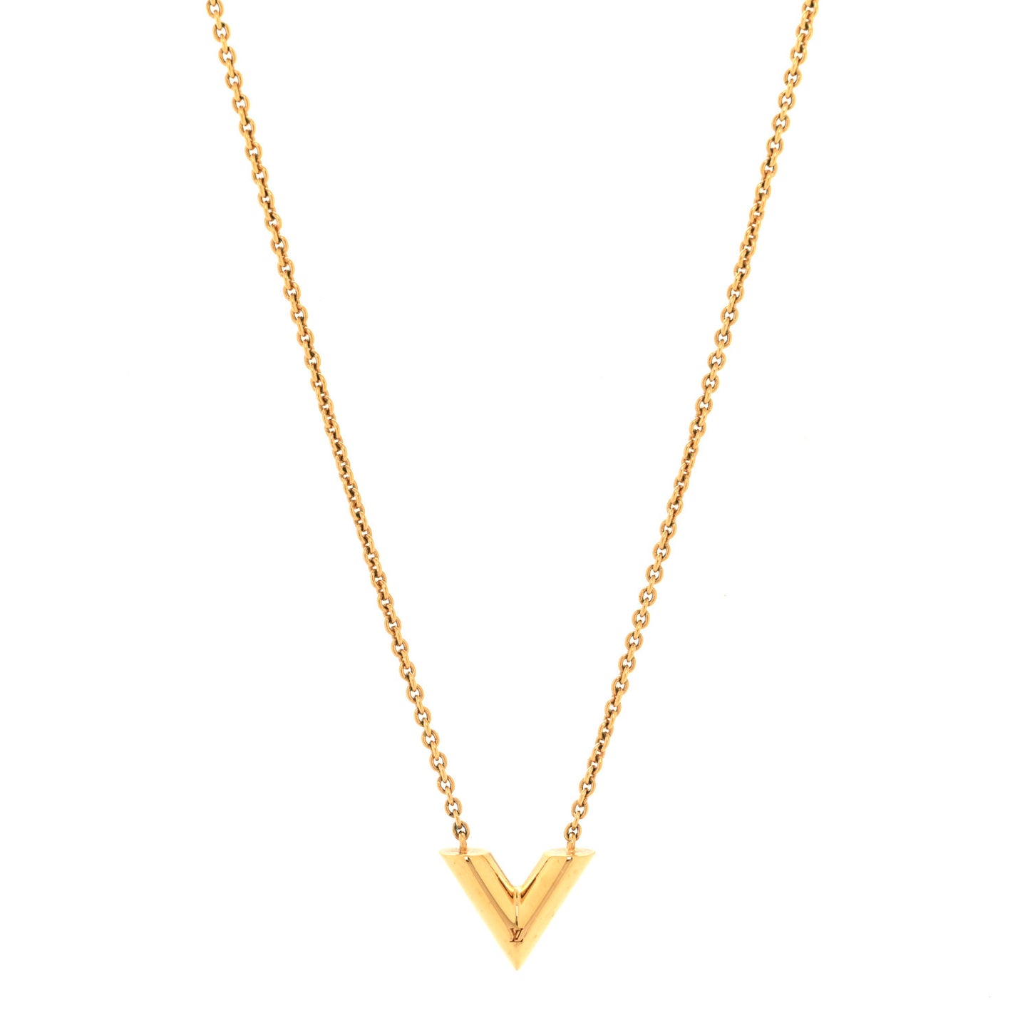 Brass Essential V Necklace Gold