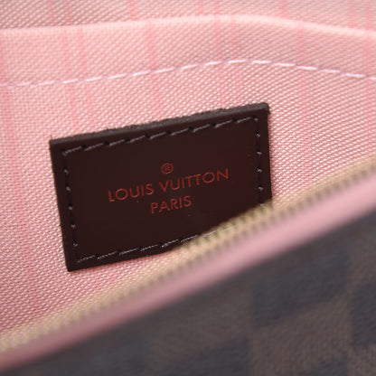 Louis Vuitton Damier Ebene Neverfull MM GM Pochette Rose Ballerine 6 of 8