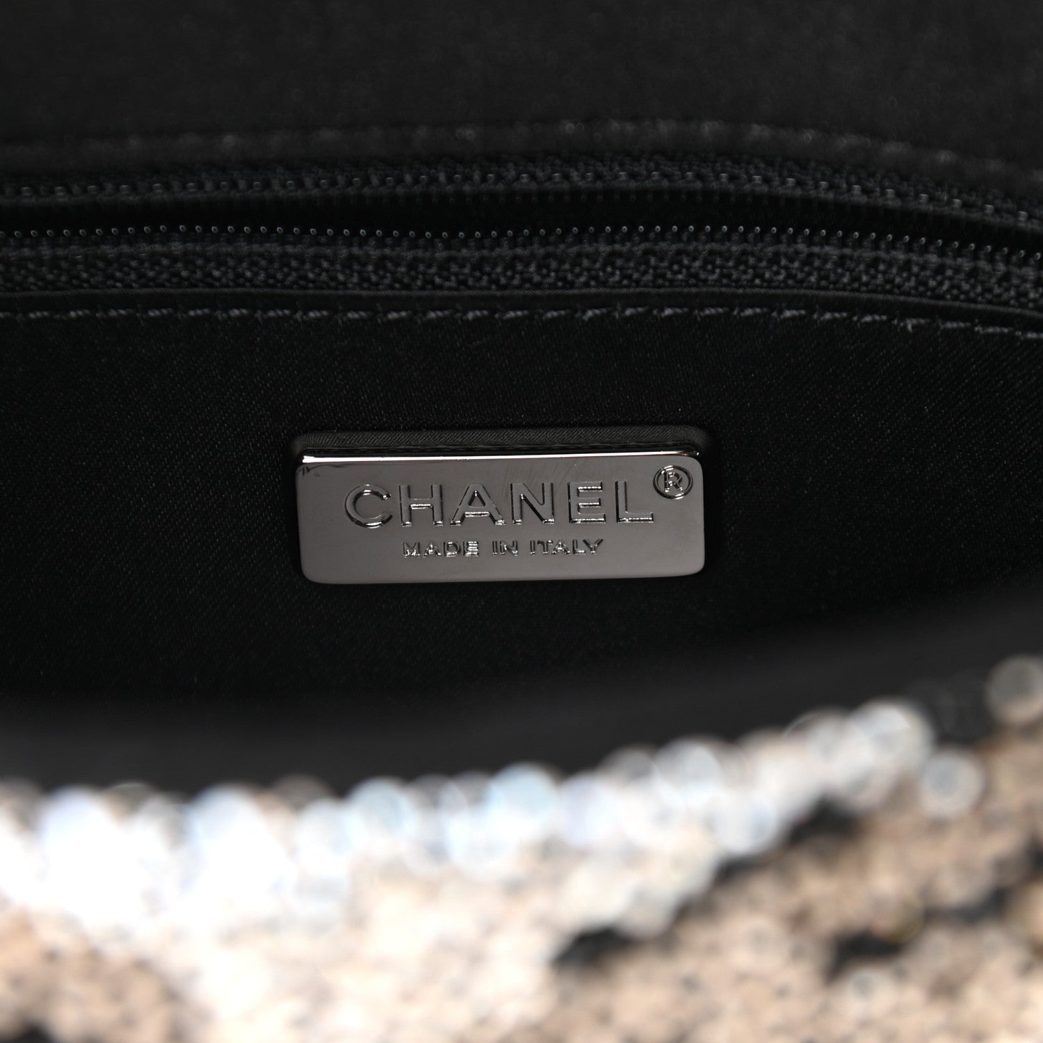 Chanel Suede Crystal Mini Rectangular Flap Grey Black Multicolor 6 of 11