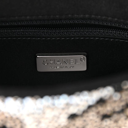Chanel Suede Crystal Mini Rectangular Flap Grey Black Multicolor 6 of 11