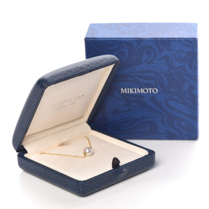 Mikimoto 18K Yellow Gold Akoya Pearl 7mm Single Pendant Necklace 6 of 6