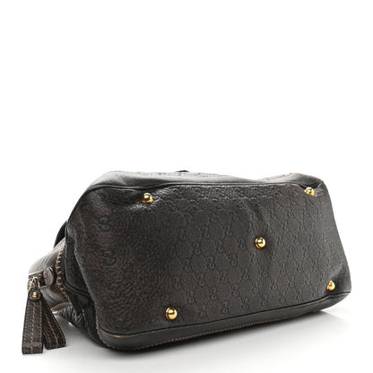 Gucci Guccissima Medium New Pelham Shoulder Bag Dark Brown 4 of 11