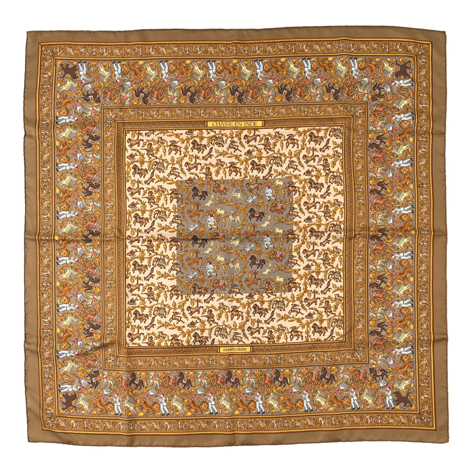 Hermes Silk Chasse en Inde Scarf 90 1 of 3