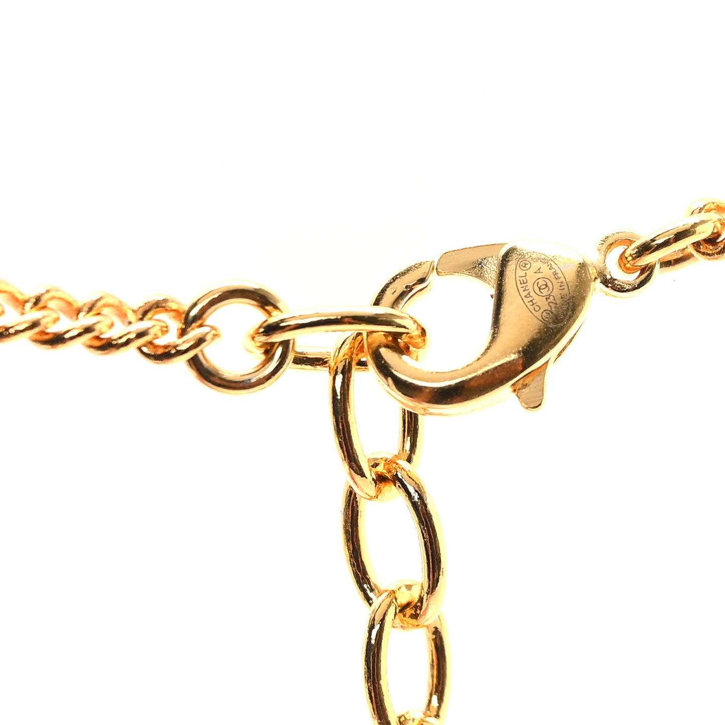 Crystal Pearl CC Africa Pendant Necklace Gold White