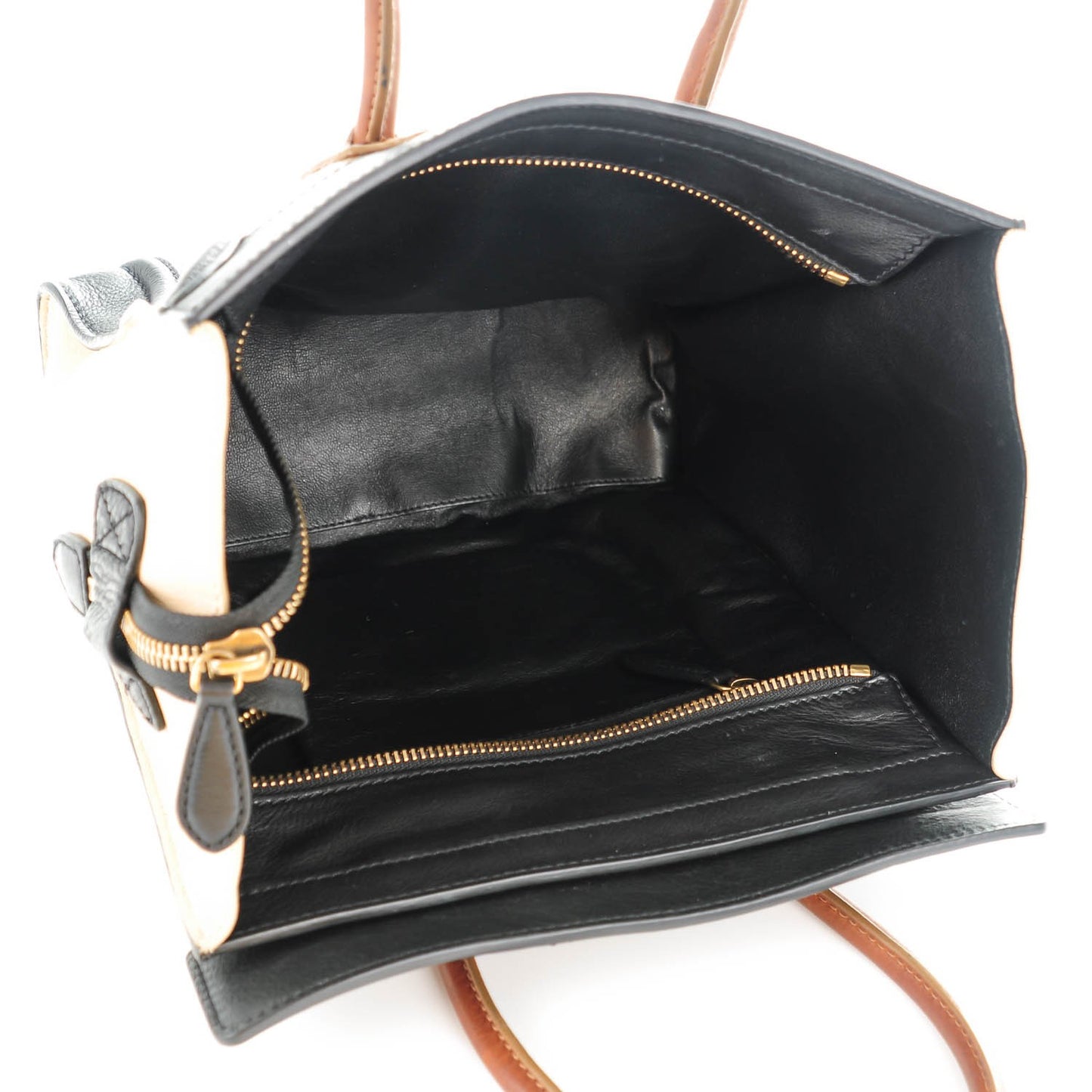 Calfskin Linen Micro Tri-Color Luggage Natural