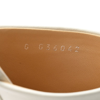 Chanel Lambskin Grosgrain Cap Toe CC Mules 40.5 White 7 of 10