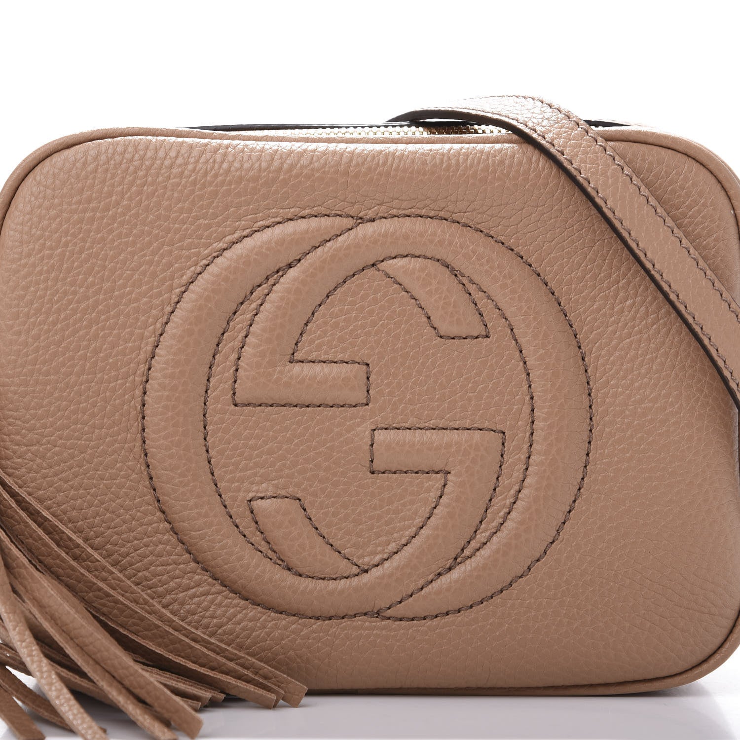 Gucci Pebbled Calfskin Small Soho Disco Bag Camelia 12 of 13