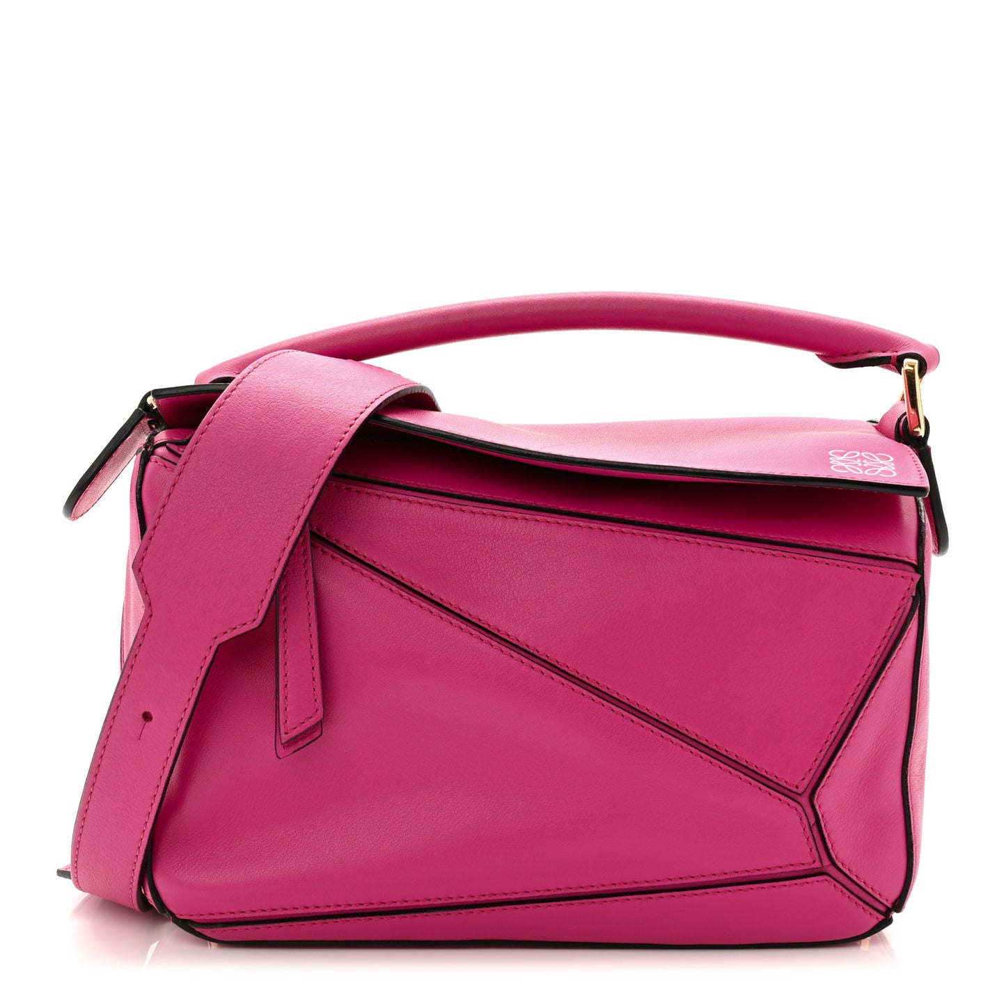 Calfskin Small Puzzle Bag Fuchsia