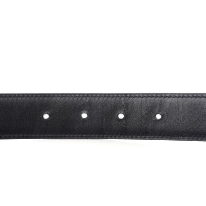 Hermes Togo Box 32mm Enamel Quizz H Belt 80 Black Etoupe 4 of 8