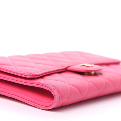 Chanel Lambskin Quilted Wallet on Removable Chain Fuchsia 13 of 16