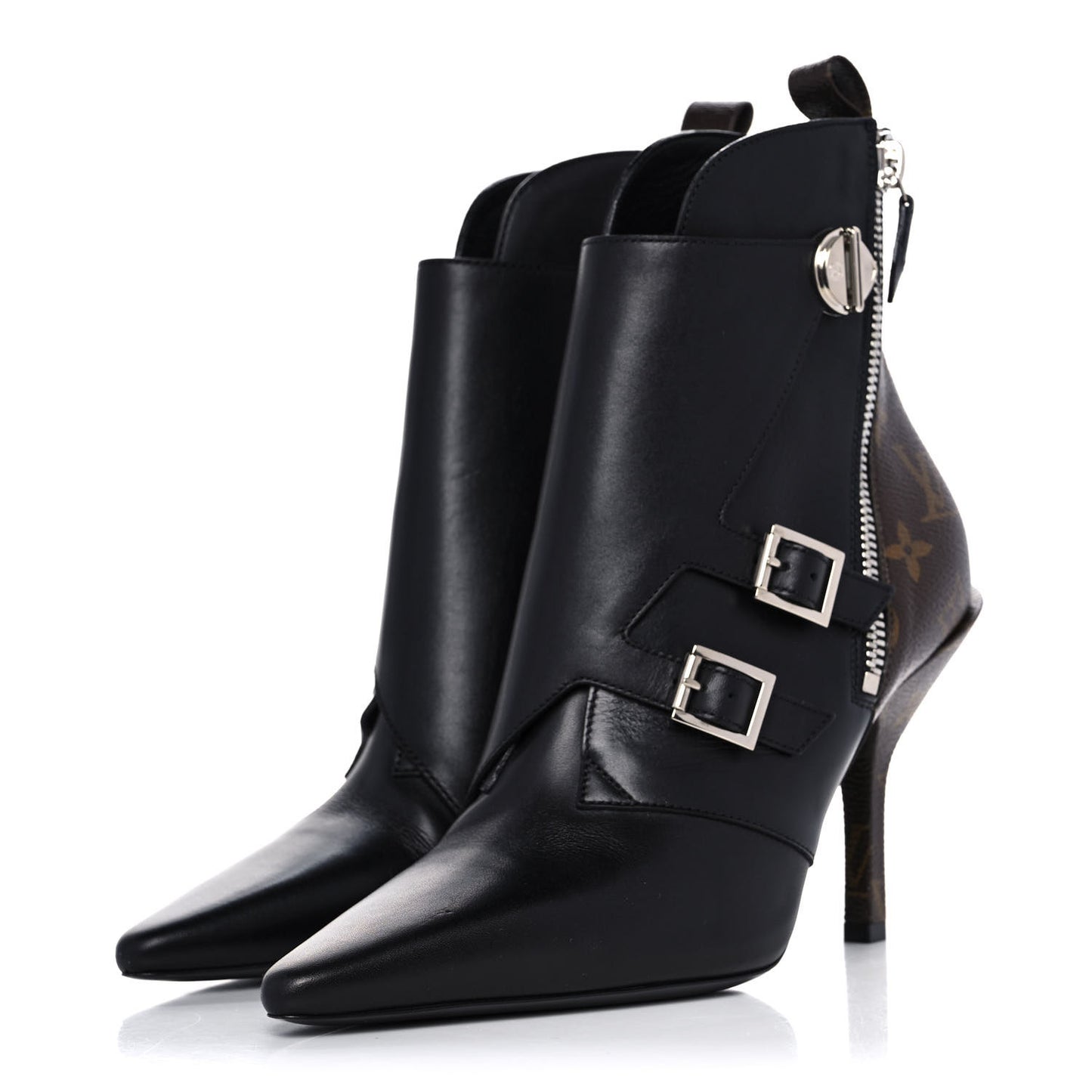 Calfskin Monogram Janet Ankle Boots 39 Black