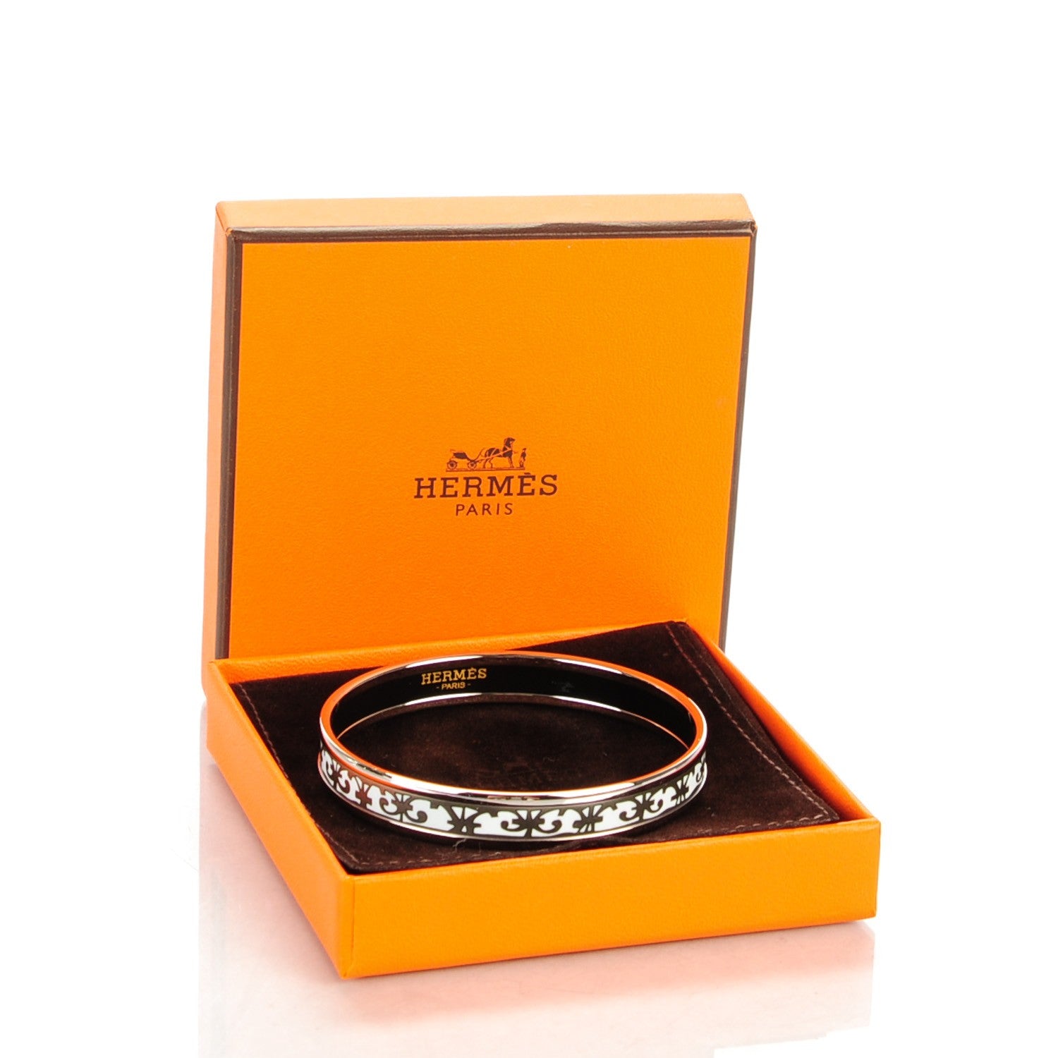 Hermes Enamel Printed Narrow Balcons Du Guadalquivir Bracelet 62 5 of 5
