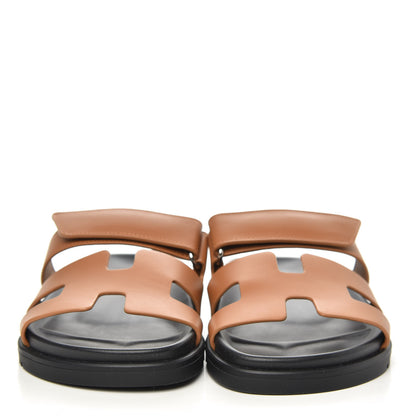 Hermes Calfskin Womens Chypre Sandals 36 Gold 2 of 9