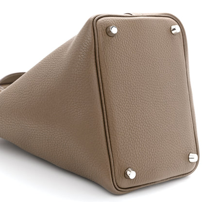 Hermes Taurillon Clemence Picotin Lock 18 PM Etoupe 9 of 10