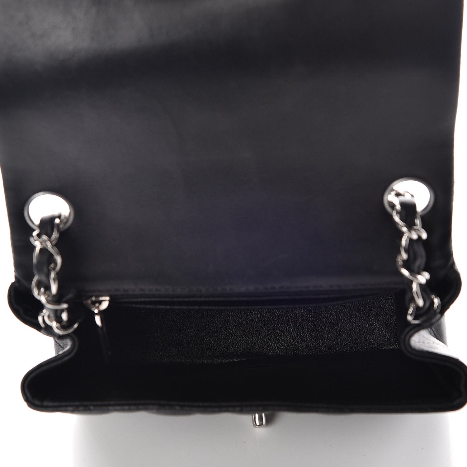 Chanel Lambskin Quilted Mini Square Flap Black 7 of 10