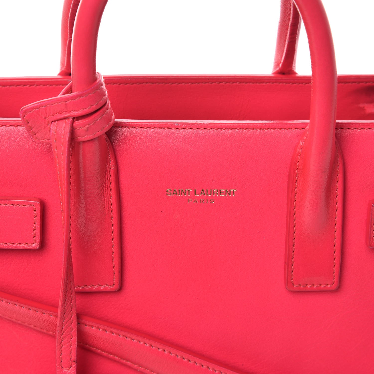 Saint Laurent Calfskin Nano Sac De Jour Fluo Pink 14 of 16