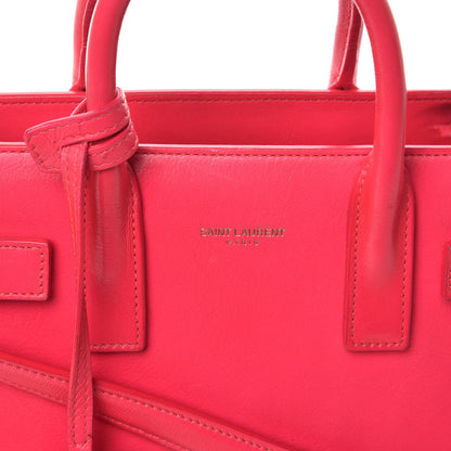 Saint Laurent Calfskin Nano Sac De Jour Fluo Pink 14 of 16