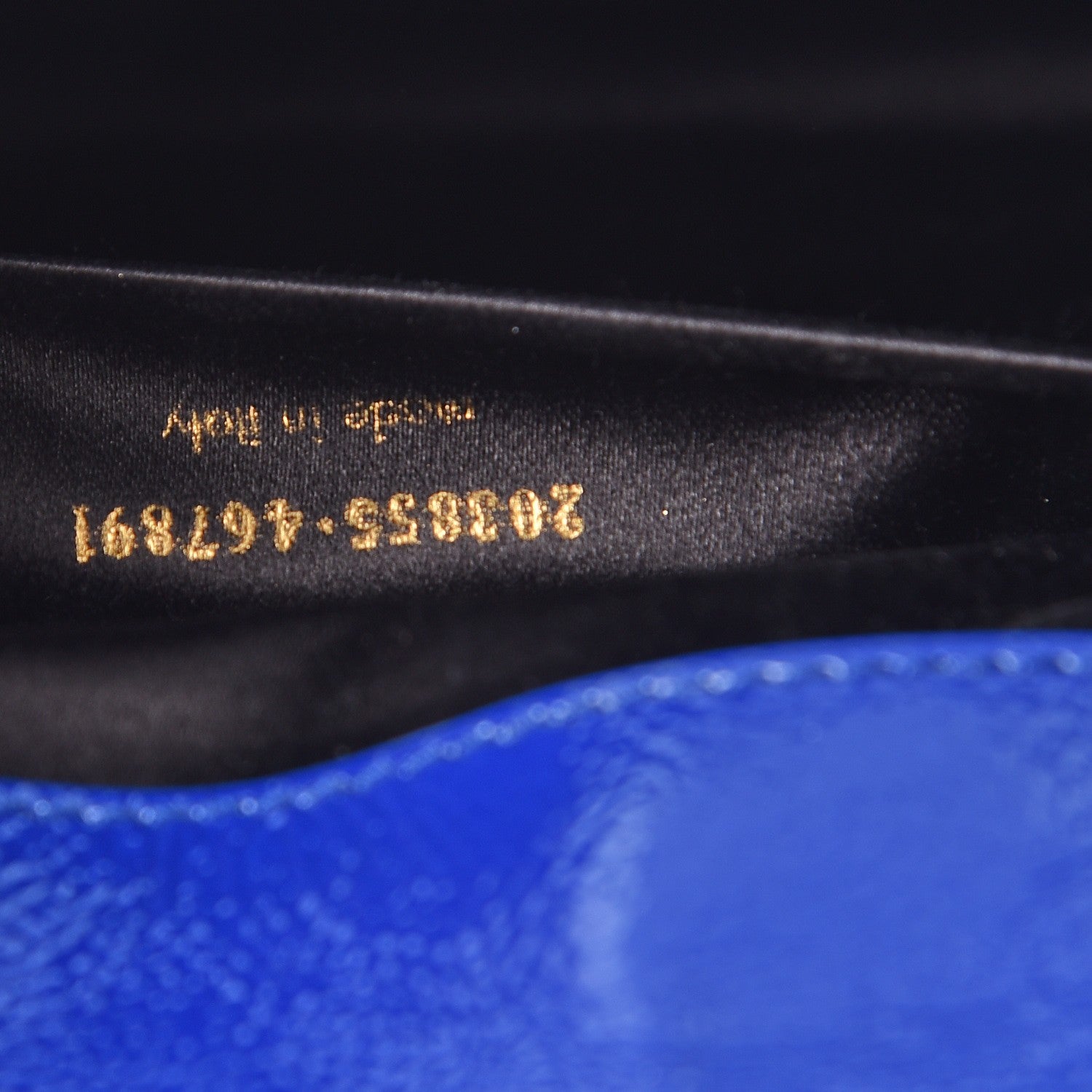Saint Laurent Textured Patent Calfskin Large Belle De Jour Clutch Royal Blue 7 of 7
