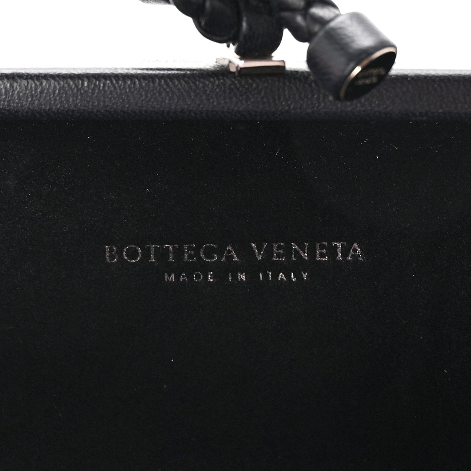 Bottega Veneta Satin Intreccio Impero Knot Clutch Black 6 of 6