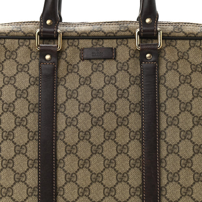 Gucci GG Supreme Monogram Selleria Calfskin Briefcase Beige Ebony Cocoa 8 of 16