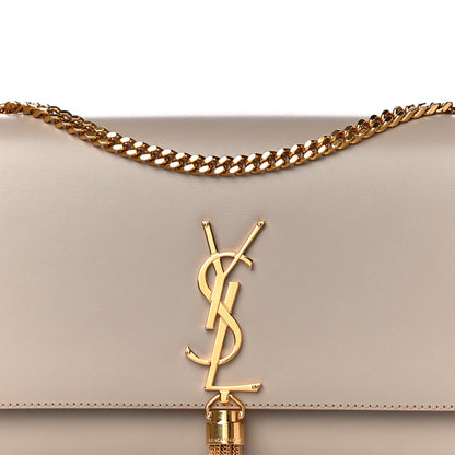 Saint Laurent Smooth Calfskin Medium Classic Monogram Kate Tassel Satchel Dark Beige 8 of 10
