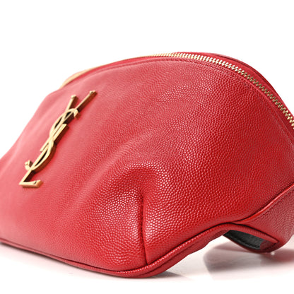Saint Laurent Grain De Poudre Monogram Belt Bag Rouge Eros 10 of 10