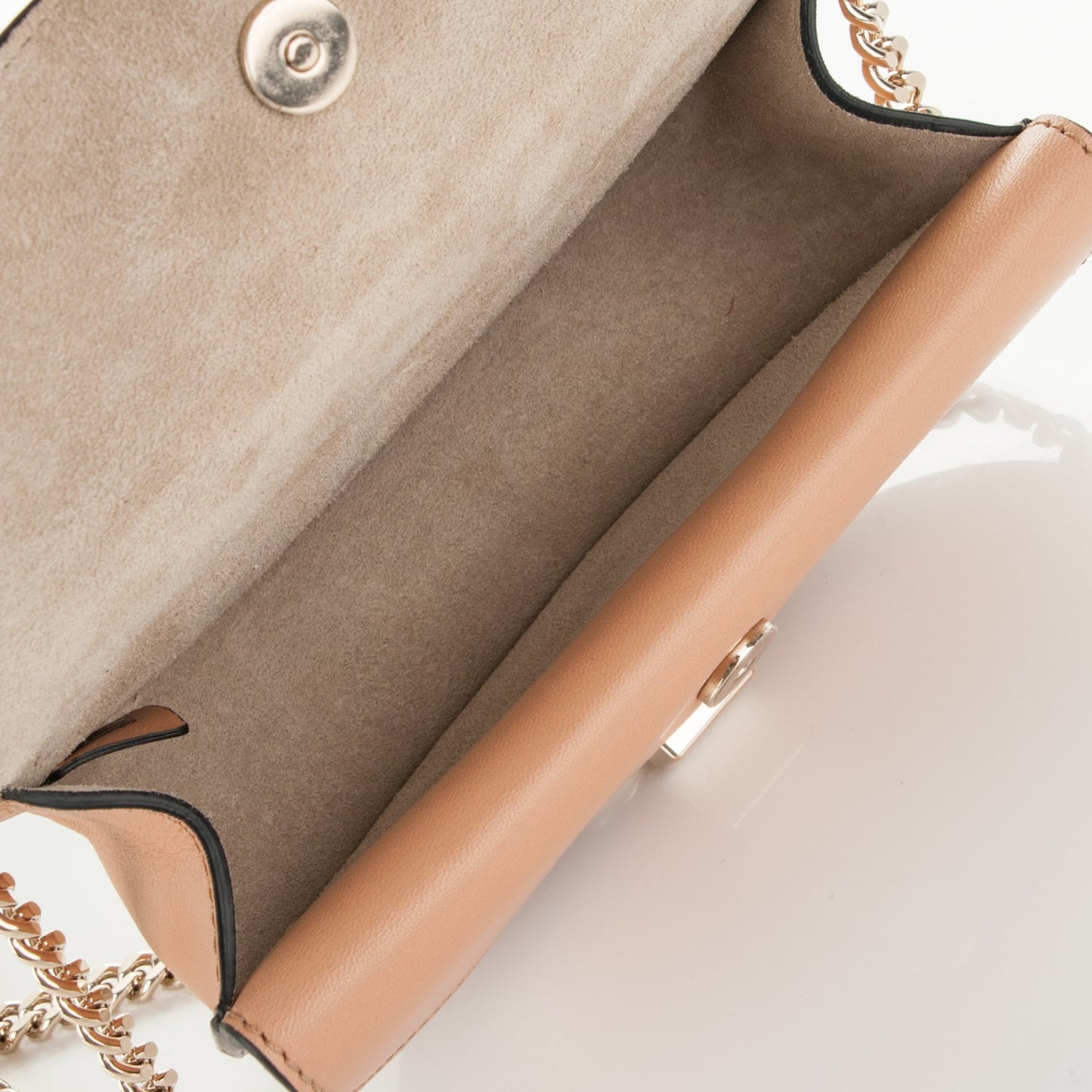 Lambskin Nano Georgia Crossbody Bag Misty Beige