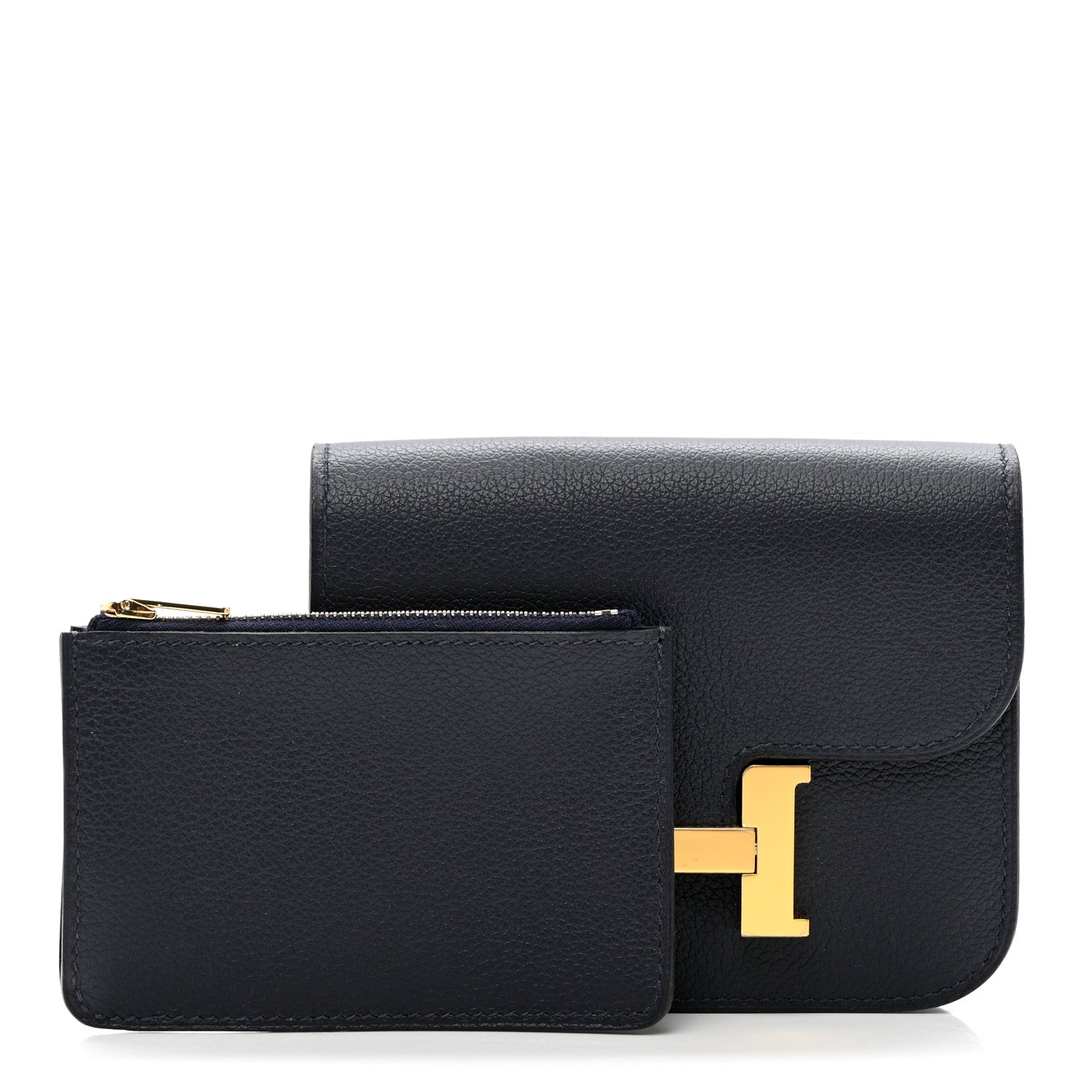 Hermes Evercolor Constance Slim Wallet Bleu Nuit 2 of 7