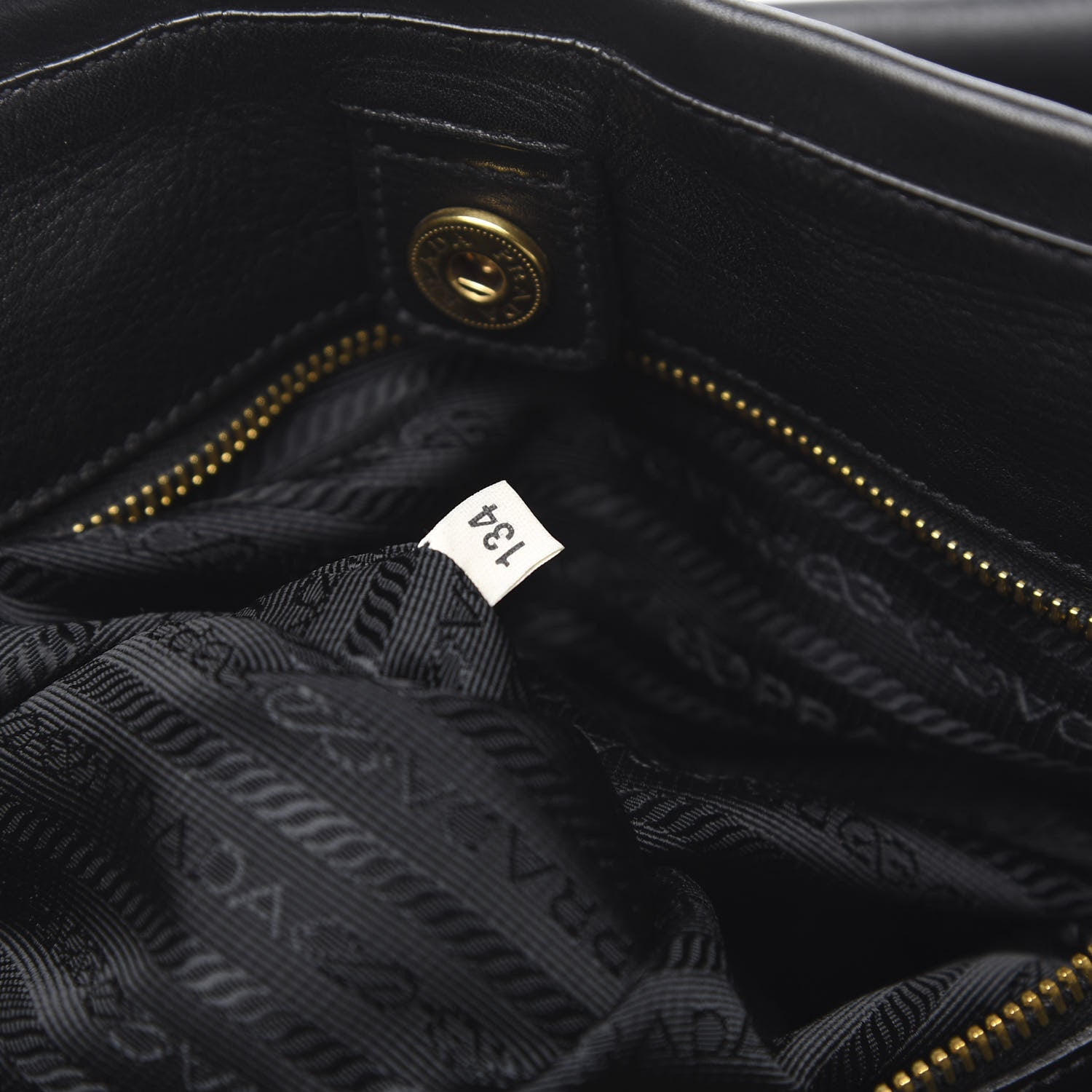 Prada Tessuto Nylon Soft Calf Tote Black 7 of 13